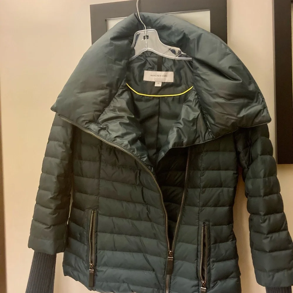 Marc New York / Andrew Marc Dark Teal Down Jacket - Picture 5 of 11